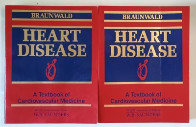 HEART DISEAS , A TEXTBOOK OF CARDIOVASCULAR MEDICINE by BRAUNWALD , VOLUMELE I - II , 1992, PREZINTA URME DE UZURA foto