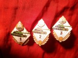 3 Insigne Militare- Mecanic Tancuri , cca.1960 ,cu cele 3 clase