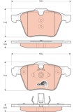 TRW GDB1684 COTEC set placute frana,frana disc