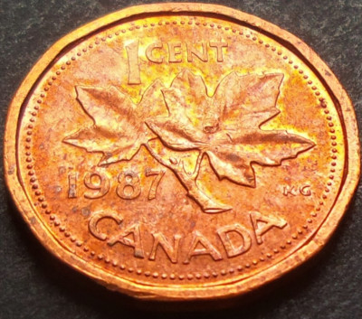 Moneda 1 CENT - CANADA, anul 1987 * cod 3319 foto