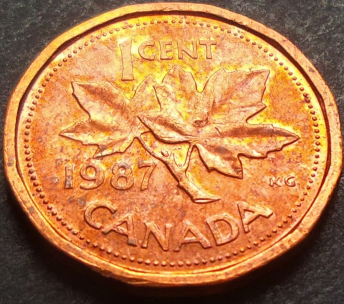 Moneda 1 CENT - CANADA, anul 1987 * cod 3319