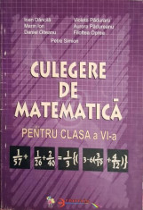 Culegere de matematica pentru clasa a VI-a foto