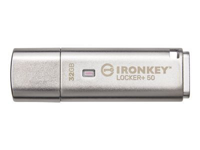 Memorie USB Kingston IronKey Locker+50 32GB USB 3.2 Silver foto