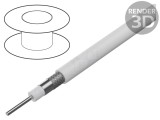 Cablu Coaxial CCS PVC Alb 25m 4.8mm
