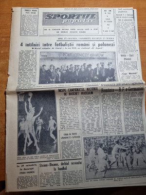 sportul popular 28 octombrie 1967-atletism,moto,fotbal,gimnastica,brasov foto