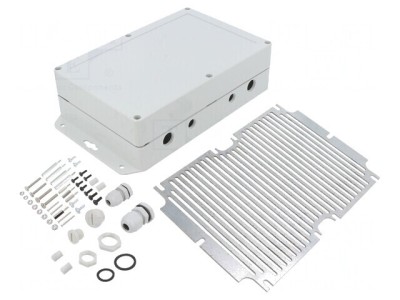 Carcasă pentru calculator gri deschis 140x210x60mm foto