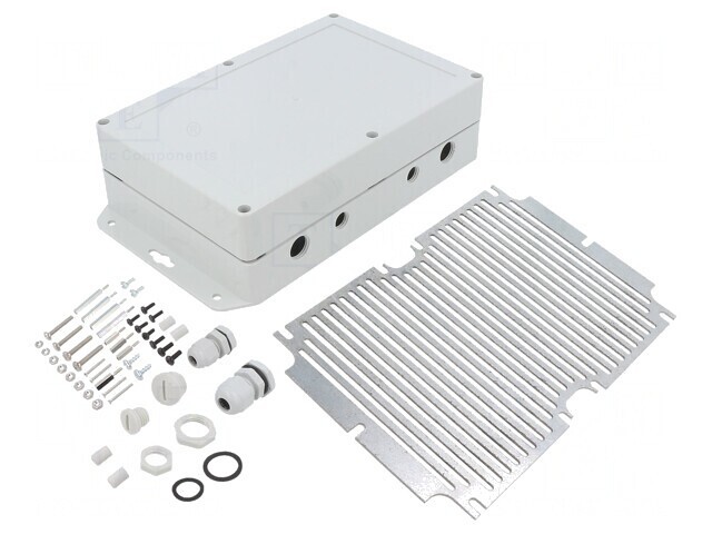 Carcasă pentru calculator gri deschis 140x210x60mm