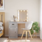 Cumpara ieftin Masă de toaletă cu LED-uri, gri beton, 90x42x132,5 cm