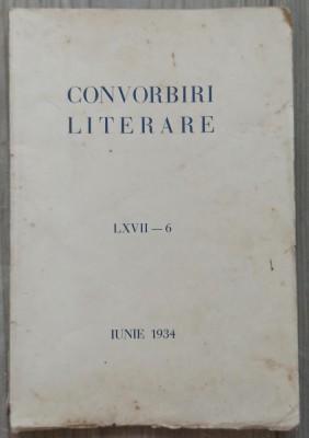 Convorbiri Literare// numarul 6, iunie 1934 foto