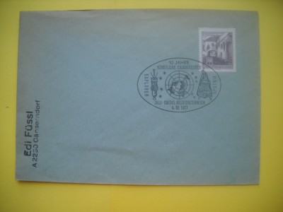 HOPCT PLIC S NR 880 EUROSATELIT 10 ANI 1967 --COSMOS/ SPACE/ SPATIU -AUSTRIA -NECIRCULAT foto