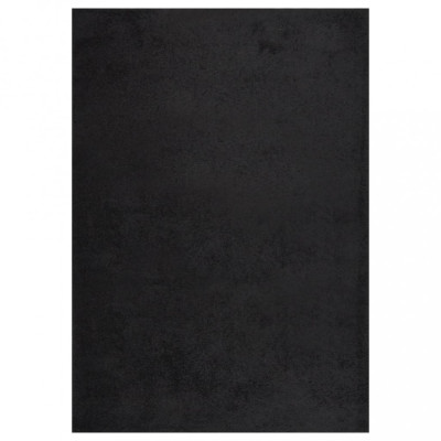 Covor Shaggy, fir lung, negru, 140x200 cm foto