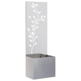VidaXL Ghiveci de Grădină cu Panou Decorativ Argintiu 50 x 140 cm
