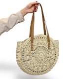 Geanta din rafie Round