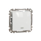 Intrerupator simplu cu led rosu Schneider Sedna alb SDD111101N