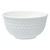 Bol Porțelan, Model Reliefat, Culoare Alb, Capacitate 450ml, Oem