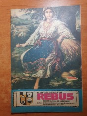 revista rebus 1 martie 1986- 4 rebusuri completate cu creionul