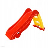 Tobogan Copii Dohany Dinosaur Rosu, 135 cm, Exterior/Interior, 18-36 luni, Max 25 kg