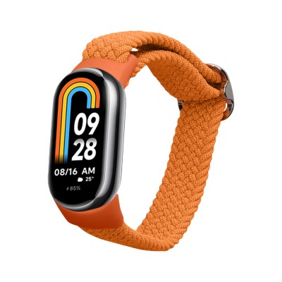 Curea Kwmobile pentru Xiaomi Mi Band 8, Portocaliu, Nylon, KWM0000250L004C foto