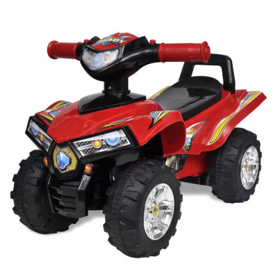 ATV ride-on roșu pentru copii, cu sunet și lumină foto