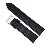Cumpara ieftin Curea Ceas &bdquo;Croco Prestige&rdquo; 7A1-N &ndash; Piele Naturală Neagră, Textură Crocodil