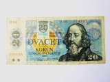 Rară! Slovacia 20 Korun 1993 cu timbru pe 20 Korun 1988 Cehoslovacia la un sfert de preț!