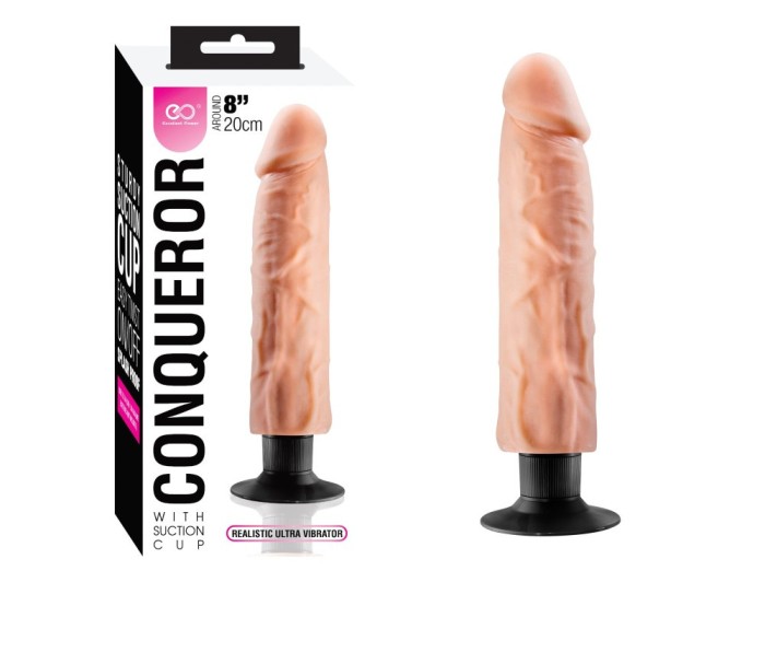 Vibrator Realistic Conqueror 8, Natural, 20 cm