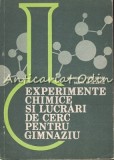 Experimente Chimice Si Lucrari De Cerc Pentru Gimnaziu - Ortansa Petrovanu