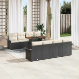 Cumpara ieftin Set de canapele pentru grădină 9 pcs Negru Rattan poli