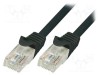 Cablu patch U/UTP 5e litat CCA PVC negru 5m 26AWG LOGILINK