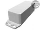 Carcasă universală neagră cu lame de fixare 39x93x31 mm