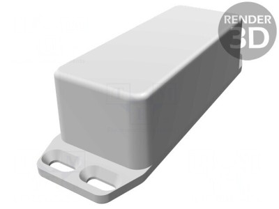 Carcasă universală neagră cu lame de fixare 39x93x31 mm foto