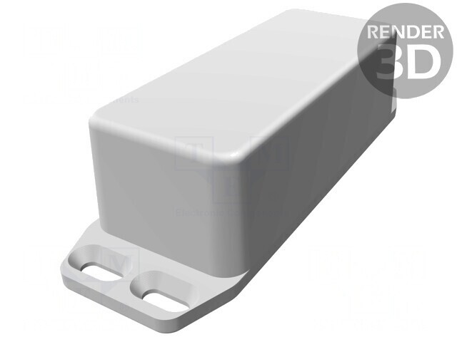 Carcasă universală neagră cu lame de fixare 39x93x31 mm