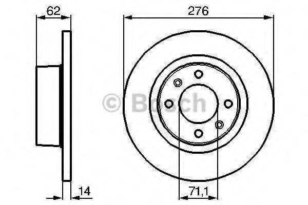 Disc frana CITROEN C5 II Break (RE) (2004 - 2016) BOSCH 0 986 478 981