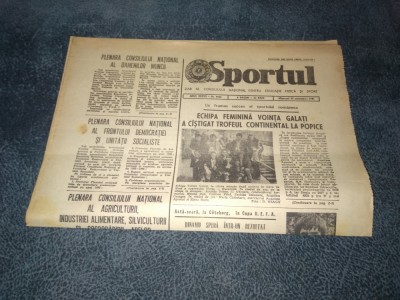 ZIARUL SPORTUL 25 NOIEMBRIE 1981 foto