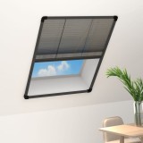 VidaXL Ecran insecte pentru ferestre, antracit, 80x100 cm, aluminiu
