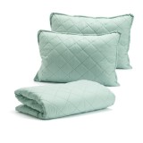 Cumpara ieftin Cuvertura dublu trafic 200x220 Sweet V7 Mint, 2 perne 50x70 cm