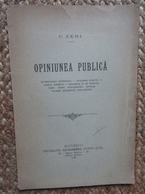 C XENI - OPINIUNEA PUBLICA 1900 foto