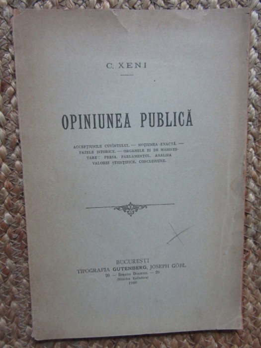 C XENI - OPINIUNEA PUBLICA 1900