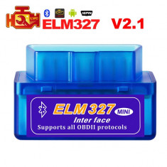 Diagnoza Auto Elm327 Mini Bluetooth OBDII OBD2 versiunea 2.1 foto