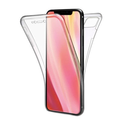Husa htphone full tpu 360 v2 pentru apple iphone 11 pro max / xi pro max, transparent foto