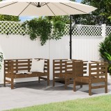 VidaXL Set mobilier de grădină, 3 piese, maro miere, lemn masiv de pin 825145