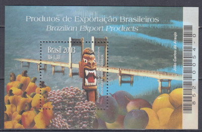 BRAZILIA 2003 EXPORT PRODUSE BRAZILIENE BLOC MNH foto