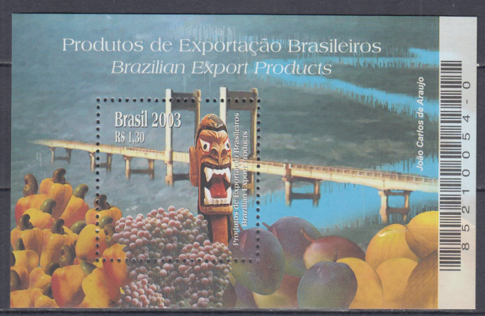 BRAZILIA 2003 EXPORT PRODUSE BRAZILIENE BLOC MNH