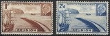 R&eacute;union (Colonie Franceză) 1941&ndash;1944 - Set 2 Timbre &bdquo;Portul Saint-Denis &amp; Mareșalul P&eacute;tain&rdquo; -KV1