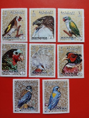 MANAMA, PĂSĂRI - SERIE COMPLETĂ MNH foto