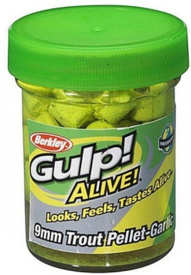 Pelete Berkley Gulp Alive Trout Pellets, Chartreuse, Usturoi, 9mm foto