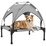 PawHut Pat pentru c&acirc;ini pisici pe picioare confort &icirc;nalt velum anti-UV Oxford geantă de transport inclusă 76 x 61 x 69,5 cm, gri | Aosom Romania