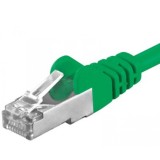 Cablu de retea RJ45 Cat. 6A S/FTP (PiMF) 0.25m Verde, sp6asftp002G