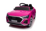 Cumpara ieftin Masinuta electrica pentru fetite, Audi SQ8 70W 12V cu roti moi si scaun tapitat, telecomanda, roz