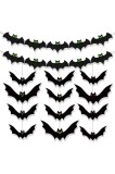 Set de ghirlandă cu lilieci pentru Halloween, decor suspendat pentru Halloween și petreceri &icirc;nfricoșătoare